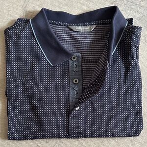 Bobby Jones Patterned Navy Polo Shirt